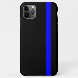 Coque Case-Mate Pour iPhone Ligne Bleue Mince Symbolique Noir vertical