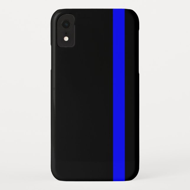 Coques Case-Mate iPhone Ligne Bleue Mince Symbolique verticale (Dos)