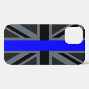 Coques Pour iPhone Ligne bleue mince Union Jack