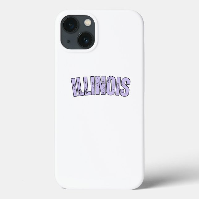Coques Case-Mate iPhone Ligne de l'Illinois pourpre (Verso)