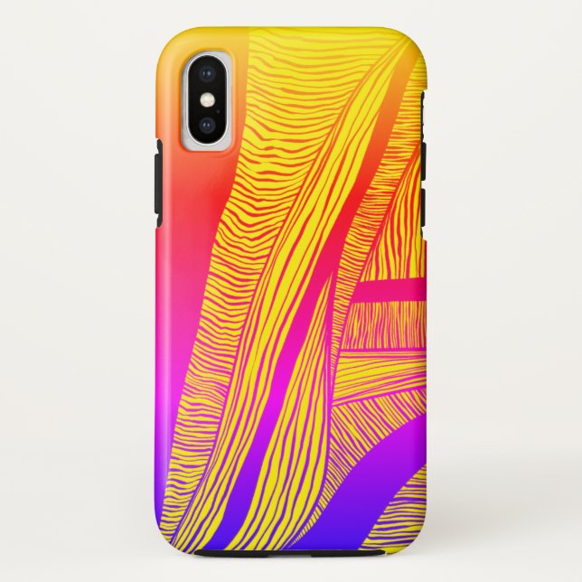 Coques Case-Mate iPhone Ligne jaune et rouge (Dos)