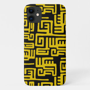 Case-Mate iPhone Case Ligne jaune Motif tribale africaine élégante