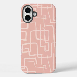 Coque Pour iPhone 16 Plus Ligne Maze Saumon rose