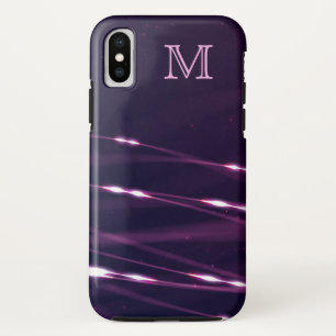 Case-Mate iPhone Case Lignes Abstraites en pourpre foncé monogramme