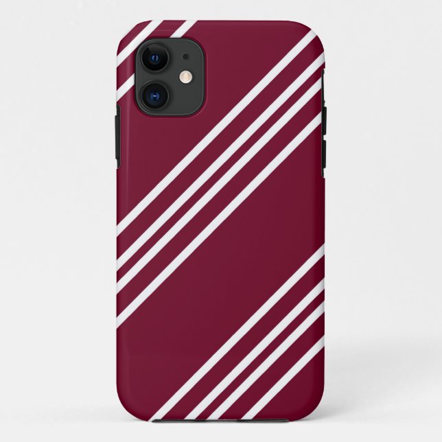 Coques Case-Mate iPhone Lignes blanches sur la couverture marron de (Dos)