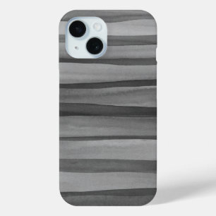 Coque Case-Mate iPhone Lignes d'aquarelle gris charbon moderne Motif