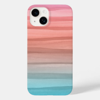 Coque Case-Mate iPhone Lignes d'aquarelle multicolore Motif dégradé