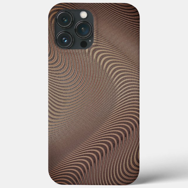Coques Case-Mate iPhone Lignes de Motif rayées Abstraites Brown (Verso)
