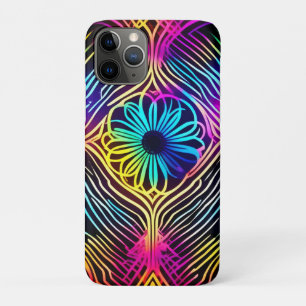 Case-Mate iPhone Case Lignes de néon psychédélique avec art floral