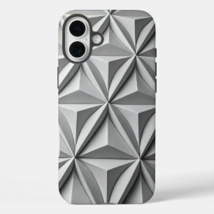 Coque Pour iPhone 16 Plus Lignes d'intersection pliées d'origami Abstrait