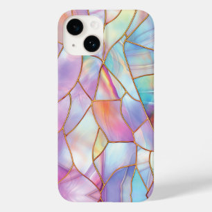 Coque Case-Mate iPhone Lignes d'or en verre peint Pastel
