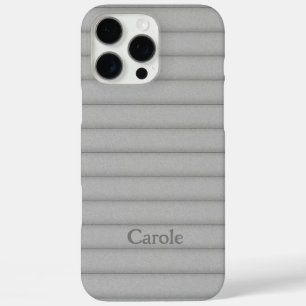 Coque iPhone 16 Pro Max Lignes Douces et Gonflées Nom Couleur Personnalisé