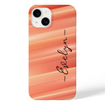 Lignes dynamiques de dégradé orange Nom élégant