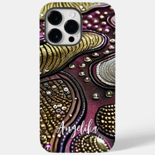 Coque Case-Mate iPhone Lignes en cuir synthétique abstrait moderne person