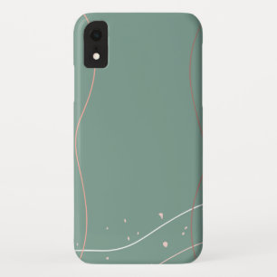 Case-Mate iPhone Case Lignes Fond Vert Pastel Esthétique