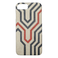 Lignes graphiques orange et bleu