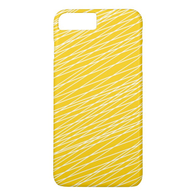 Coques Case-Mate iPhone Lignes jaune et blanc clair Motif (Dos)