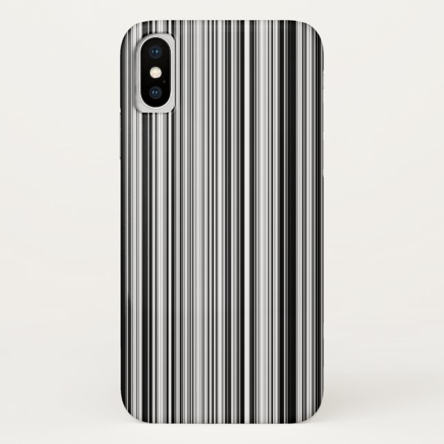 Coques Case-Mate iPhone Lignes noires et blanches (Dos)