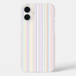 Coque Pour iPhone 16 Plus Lignes verticales couleur pastel minimaliste