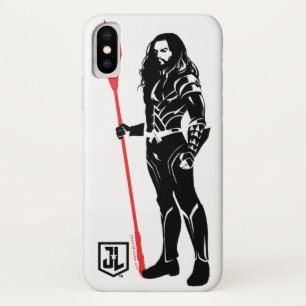 Case-Mate iPhone Case Ligue de Justice   Aquaman Pose Noir Pop Art
