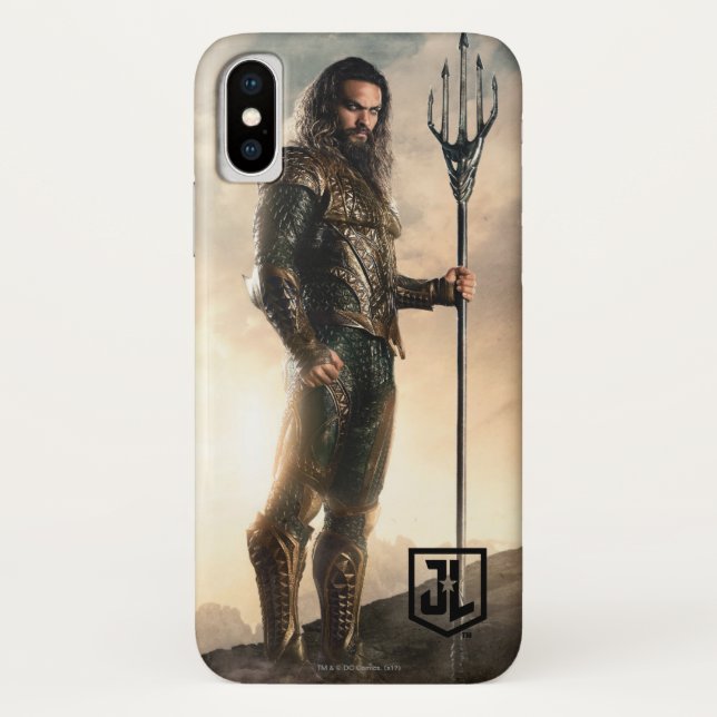 Coques Case-Mate iPhone Ligue de Justice | Aquaman Sur Le Champ De Bataill (Dos)