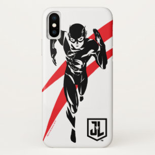 Coque Case-Mate iPhone Ligue de Justice   Flash Running Noir Pop Art