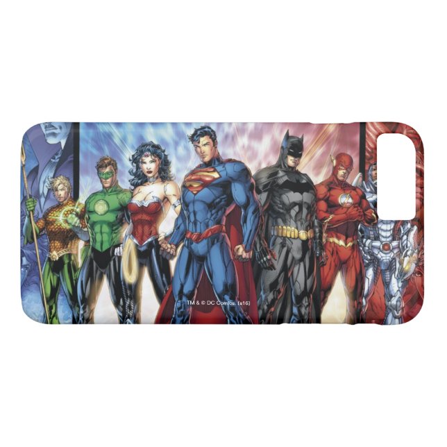 Coques Case-Mate iPhone Ligue de Justice | Nouveau 52 Ligue de Justice (Dos (Horizontal))