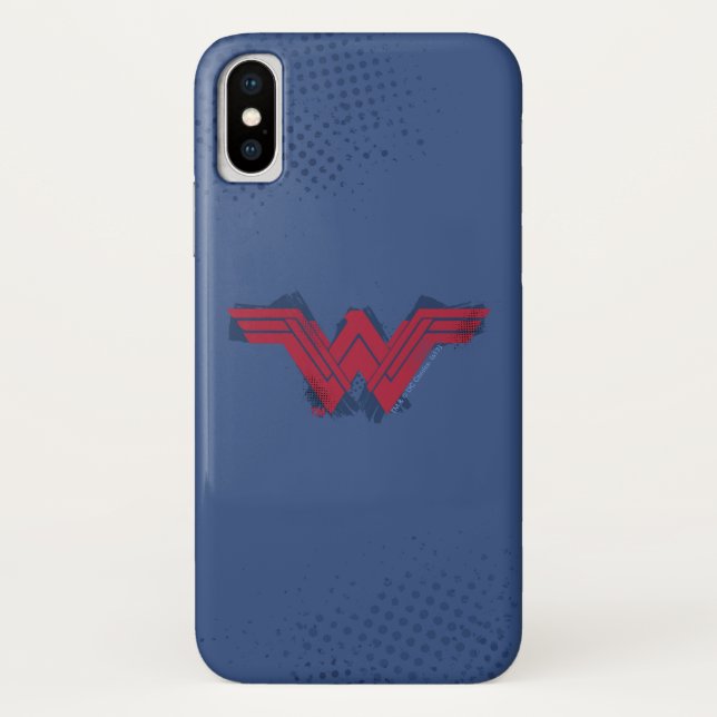 Coques Case-Mate iPhone Ligue de Justice | Symbole de femme Wonder brossé (Dos)