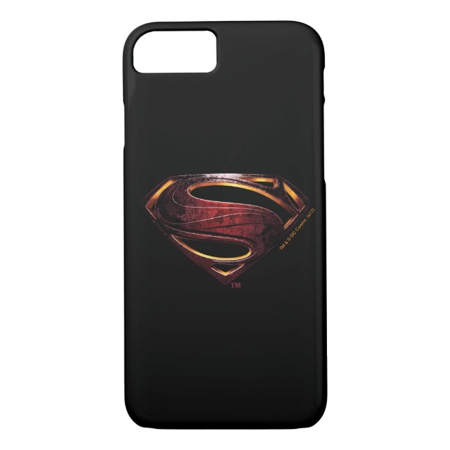 Coques Case-Mate iPhone Ligue de Justice | Symbole de superman métallique (Dos)