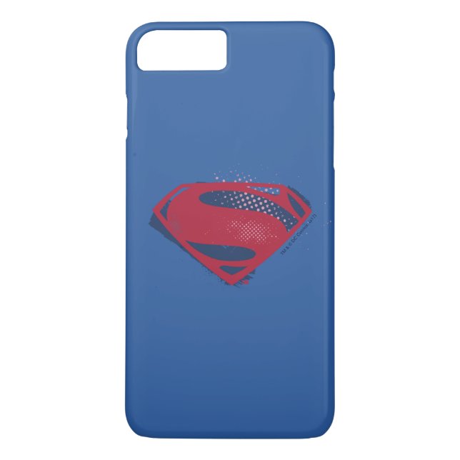 Coques Case-Mate iPhone Ligue de Justice | Symbole Superman brosse et demi (Dos)