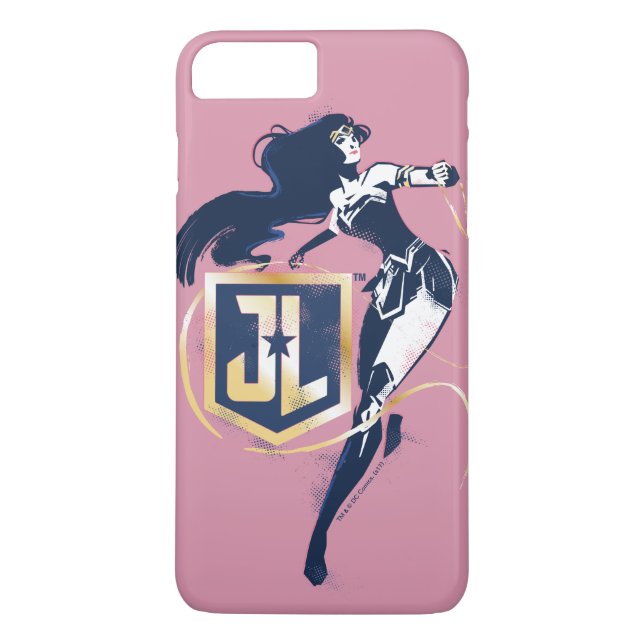 Coques Case-Mate iPhone Ligue de Justice | Wonder Woman & JL Icon Pop Art (Dos)