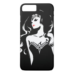 Coque iPhone 8 Plus/7 Plus Ligue de Justice   Wonder Woman Noir Pop Art
