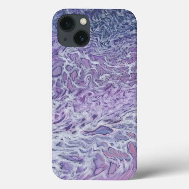 Coques Case-Mate iPhone Lilac Acrylique Pourrissant L'Art Fluide Abstrait (Verso)
