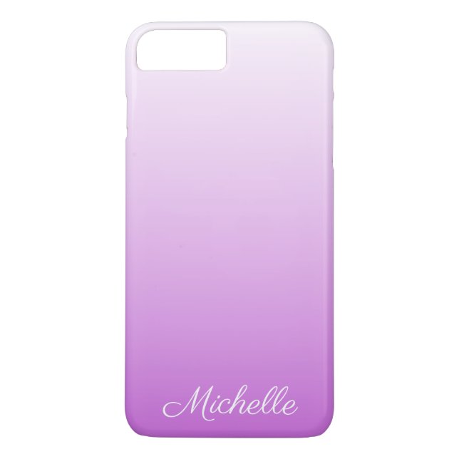 Coques Case-Mate iPhone Lilac violet ombre nom personnalisé (Dos)