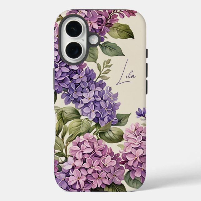 Coques Case-Mate iPhone Lilacs Floral (Verso)