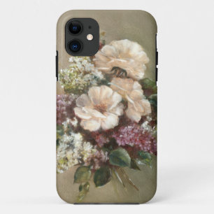 Coques Pour iPhone Lilas et bouquet rose