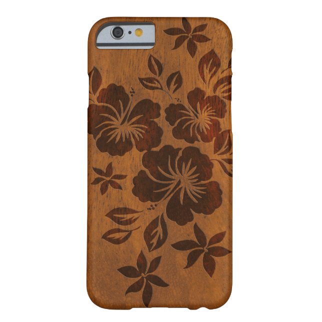 Coques Case-Mate iPhone Lilikoi Hibiscus Hawaii Faux Wood (Dos)
