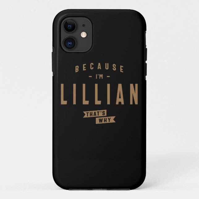 Coques Case-Mate iPhone Lillian Nom Personnalisé Anniversaire Nom Lillian (Dos)