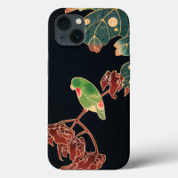 L'illustration japonaise du Paroquet Colorful Bird