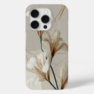 Coque Case-Mate iPhone Lily Blanc Or Minimaliste Élégant Neutre