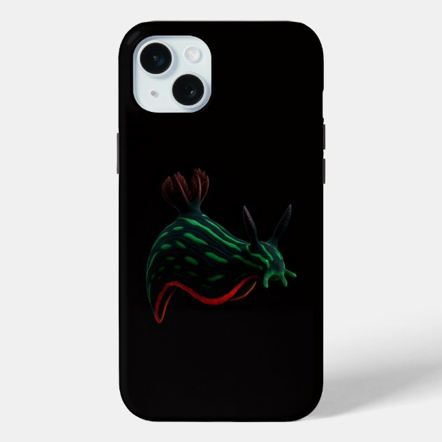 Coques Case-Mate iPhone Limace de mer néon Black 4 Luxe iPhone 15 Plus (Verso)