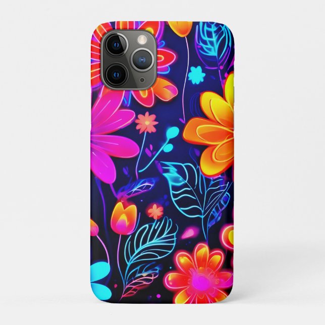 Coques Case-Mate iPhone L'Imaginaire floral de Neon (Dos)