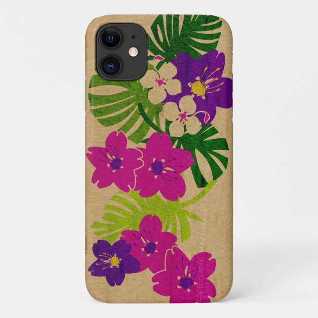Coques Case-Mate iPhone Limahuli Garden Hawaii Faux Wood Rose