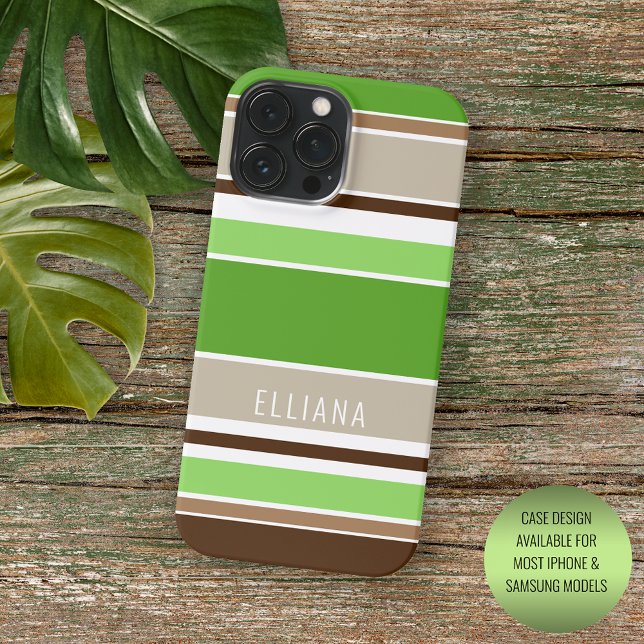 Coques Case-Mate iPhone Lime personnalisé Vert foncé Beige Brown Blancs (Créateur téléchargé)