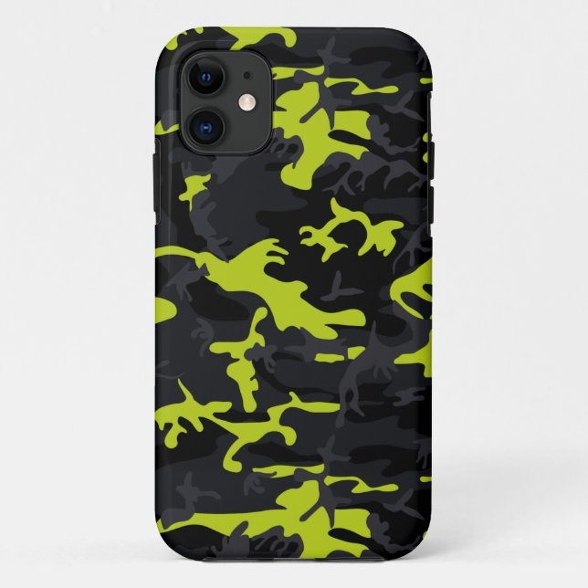 Coques Case-Mate iPhone Lime Points forts Camo (Dos)