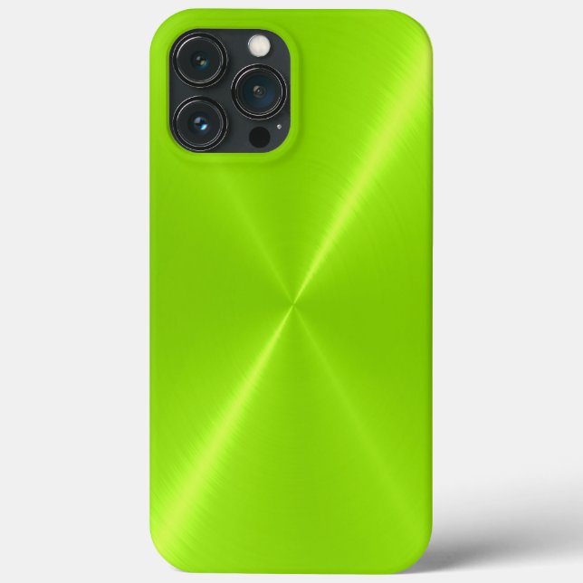 Coques Case-Mate iPhone Lime Vert brillant acier inoxydable métal (Verso)
