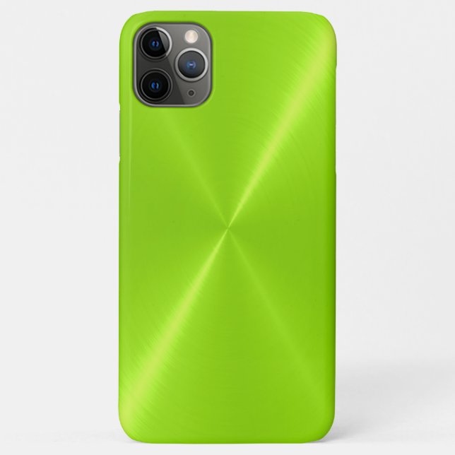 Coques Case-Mate iPhone Lime Vert brillant acier inoxydable métal (Dos)