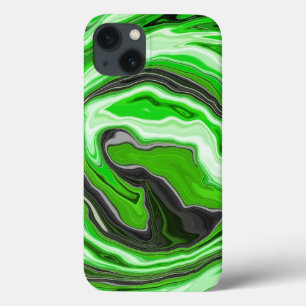 Case-Mate iPhone Case Lime vert et marbre noir comme des flûtes Fluid Ar