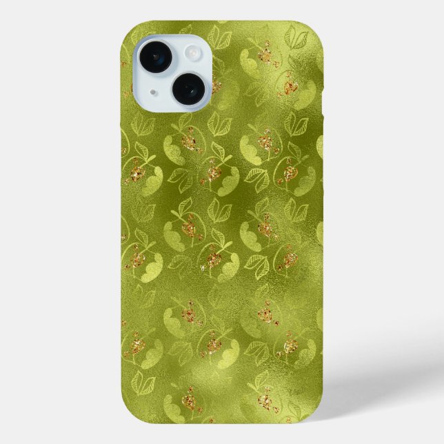 COQUES Case-Mate iPhone LIME VERT & OR AUTOMNE POMMES D'AUTOMNE (Verso)