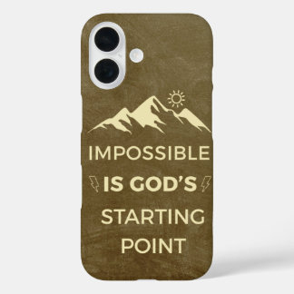 Coque Pour iPhone 16 L'Impossible est le point de départ de Dieu, l'ins